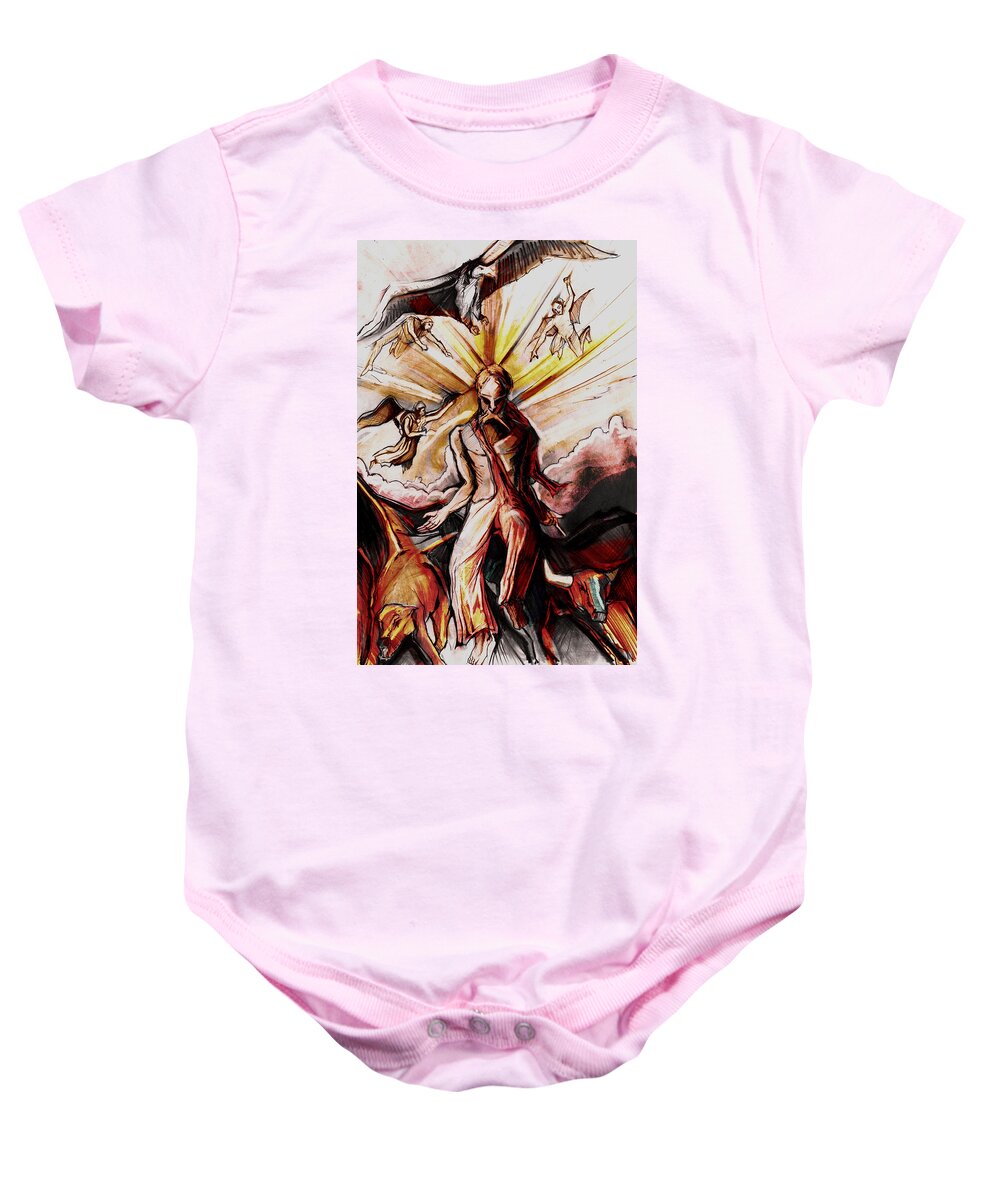 Gods Baby Onesie featuring the painting Immortal Realized 1 by John Gholson