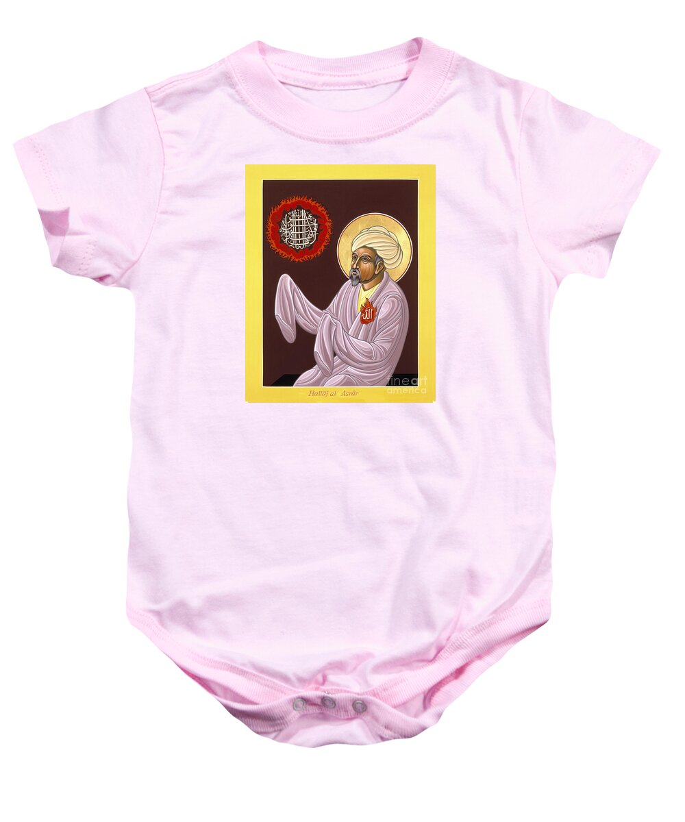 Islamic Mystic Baby Onesie featuring the painting Islamic Mystic and Martyr al Hallaj 127 by William Hart McNichols