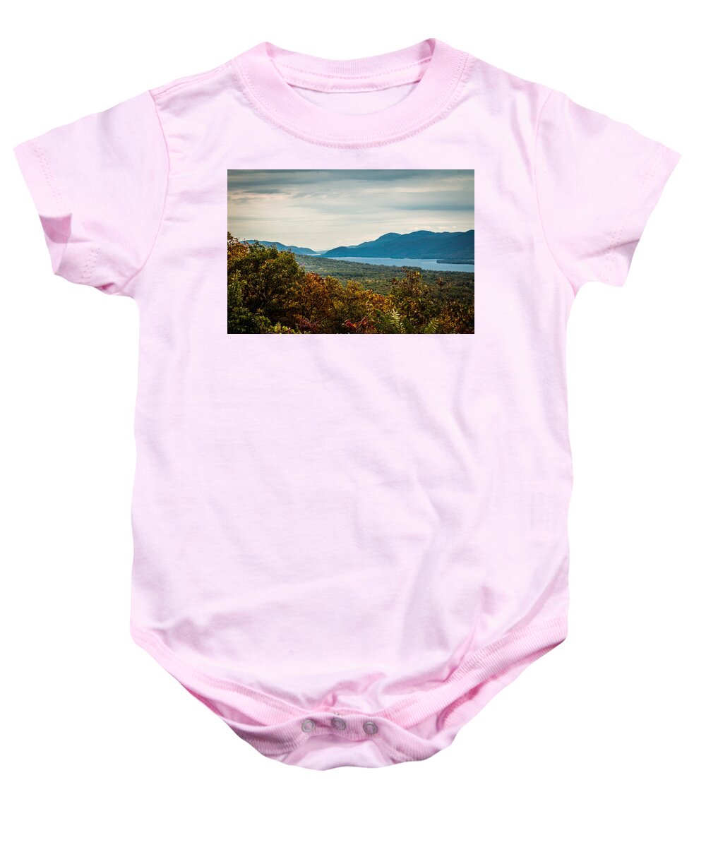 Lake George Baby Onesie featuring the photograph Lake George by Sara Frank