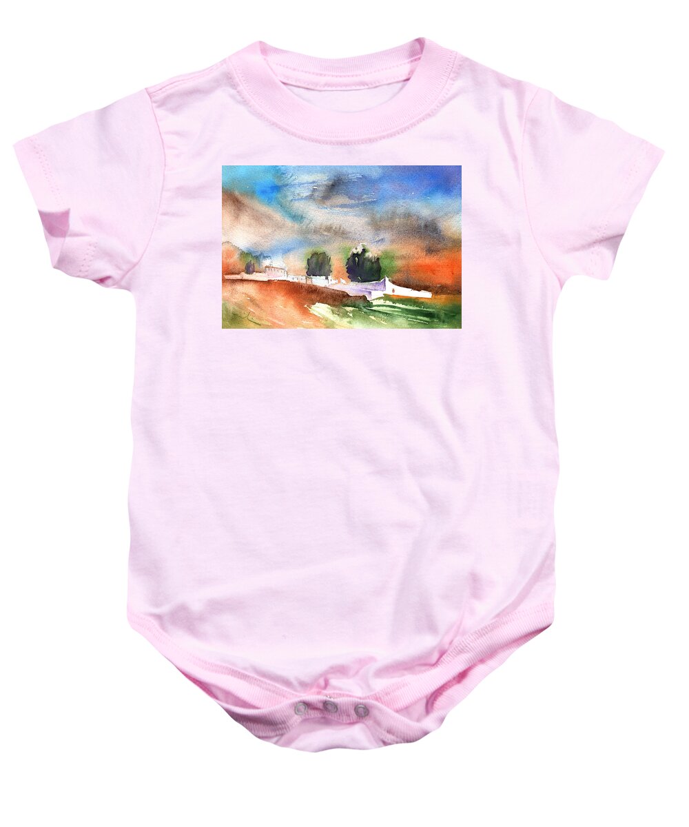 Travel Baby Onesie featuring the painting Landscape of Lanzarote 03 by Miki De Goodaboom