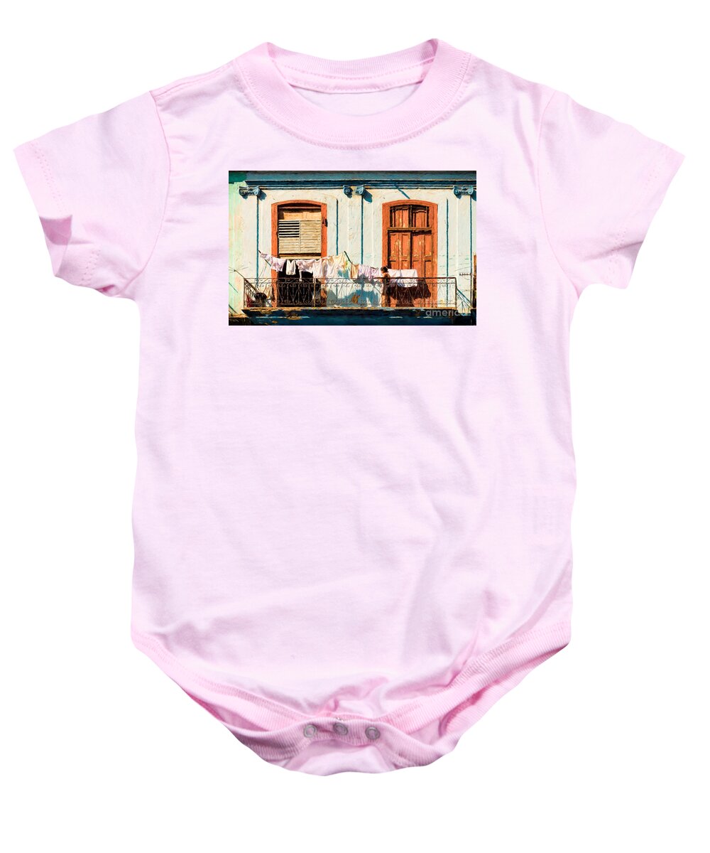 Woman Baby Onesie featuring the photograph Laundry Day by Les Palenik