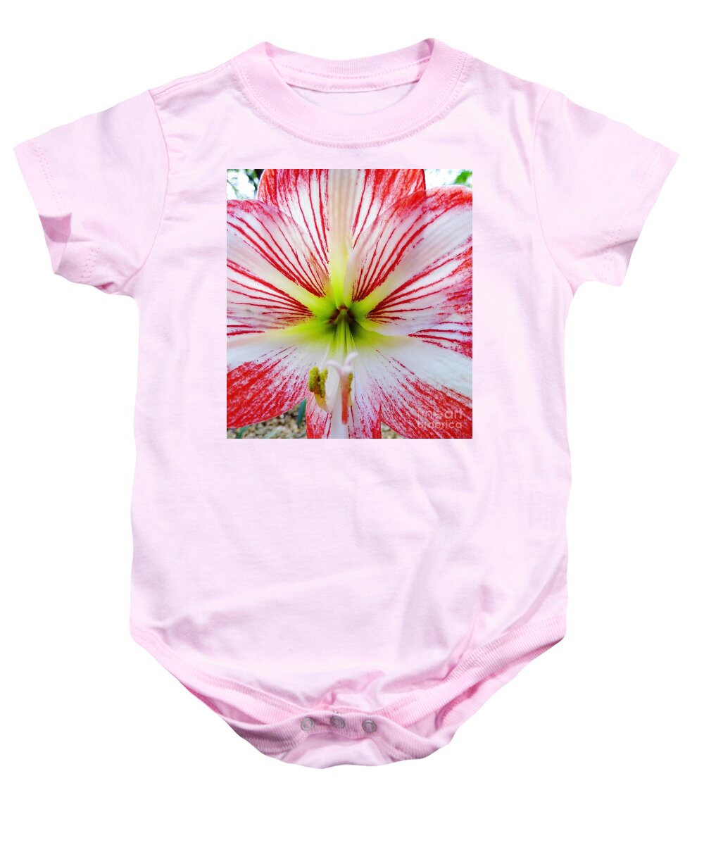 Bestseller Baby Onesie featuring the photograph Lily Wow by D Hackett