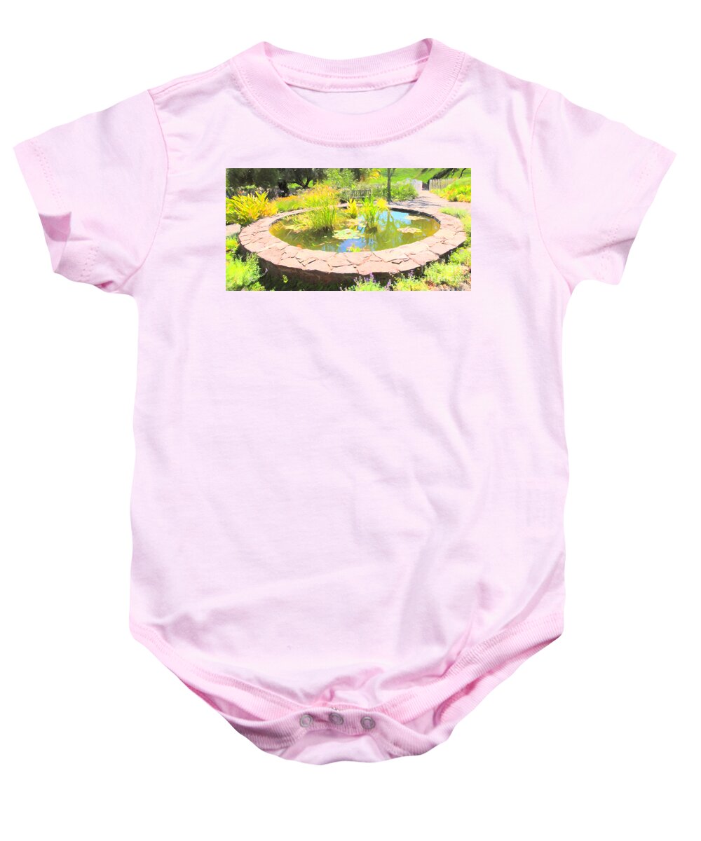 Garden Baby Onesie featuring the photograph Lovely Cottage Garden 5D24568 long by Wingsdomain Art and Photography