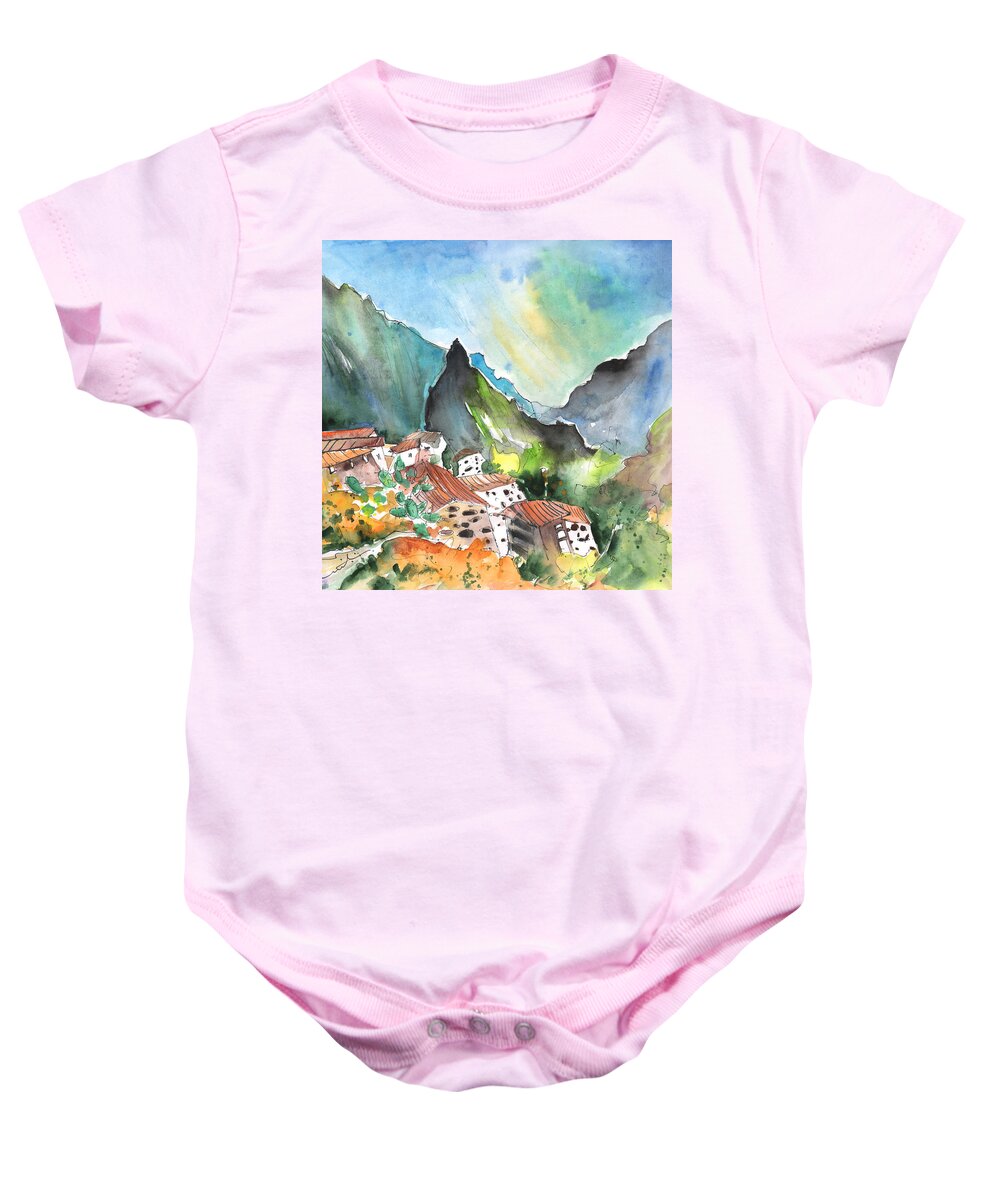 Seascape Travel Baby Onesie featuring the painting Masca 03 by Miki De Goodaboom
