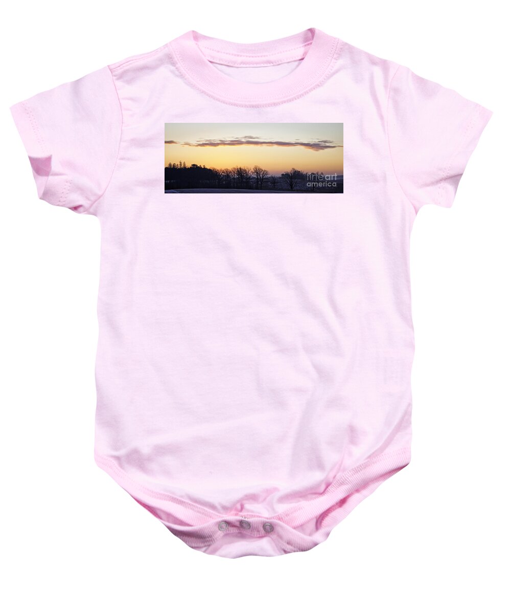 Sunrise Baby Onesie featuring the photograph Morning View by Jan Killian