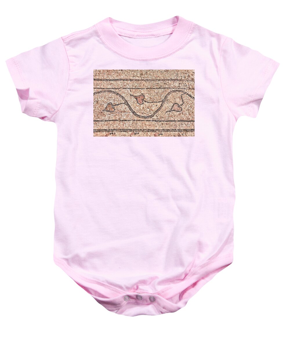 Israel Baby Onesie featuring the photograph Mosaic 3 Beit Sha'en Israel by Mark Fuller