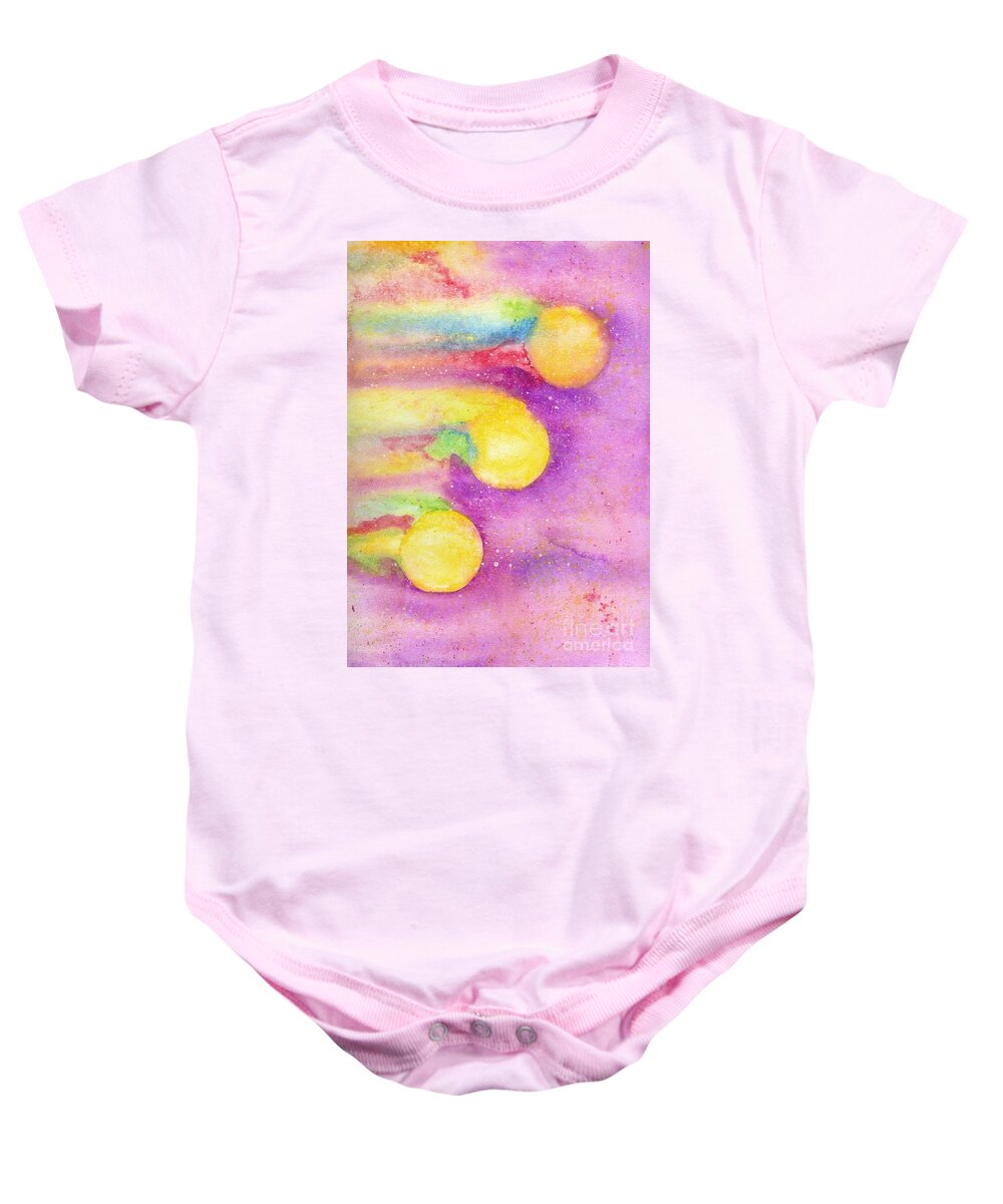 Motion Baby Onesie featuring the painting Motion by Desiree Paquette