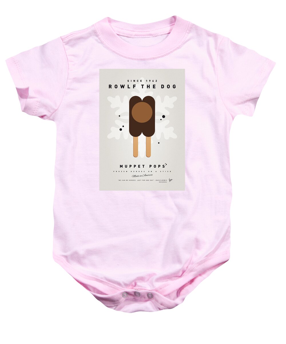 Muppets Baby Onesie featuring the digital art My MUPPET ICE POP - Rowlf by Chungkong Art