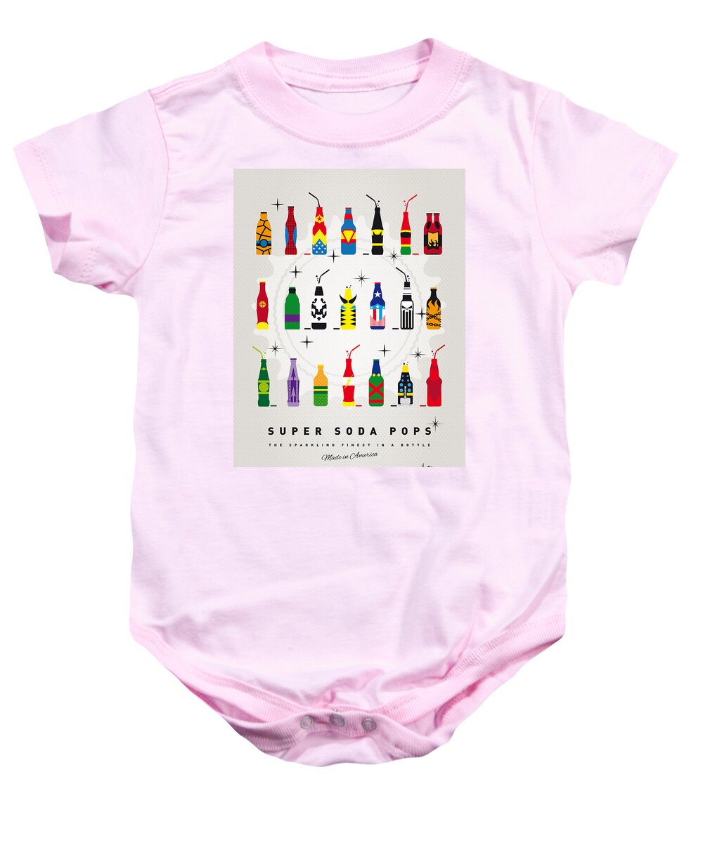 Icepops Baby Onesie featuring the digital art My SUPER SODA POPS No-00 by Chungkong Art