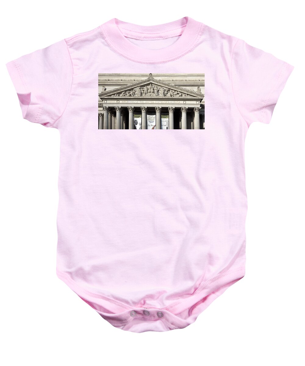 national Archives Baby Onesie featuring the photograph National Archives - Washington D.C. by Brendan Reals