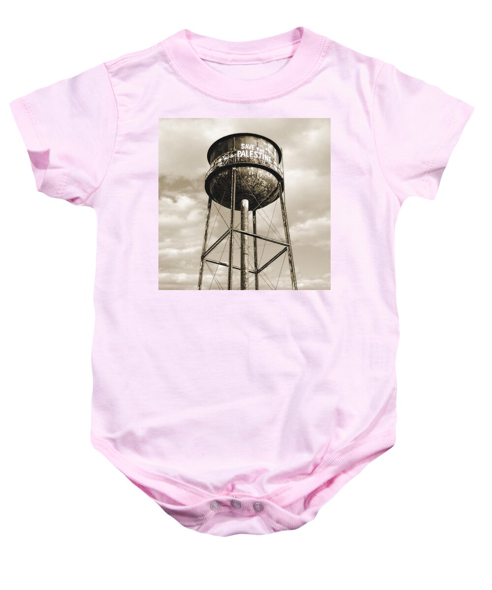 Water Towers Baby Onesie featuring the photograph New York water towers 11 - Greenpoint Brooklyn by Gary Heller