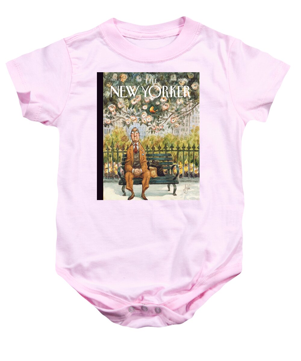  120940 Pde Peter De Seve Baby Onesie featuring the painting The Song of Spring by Peter de Seve
