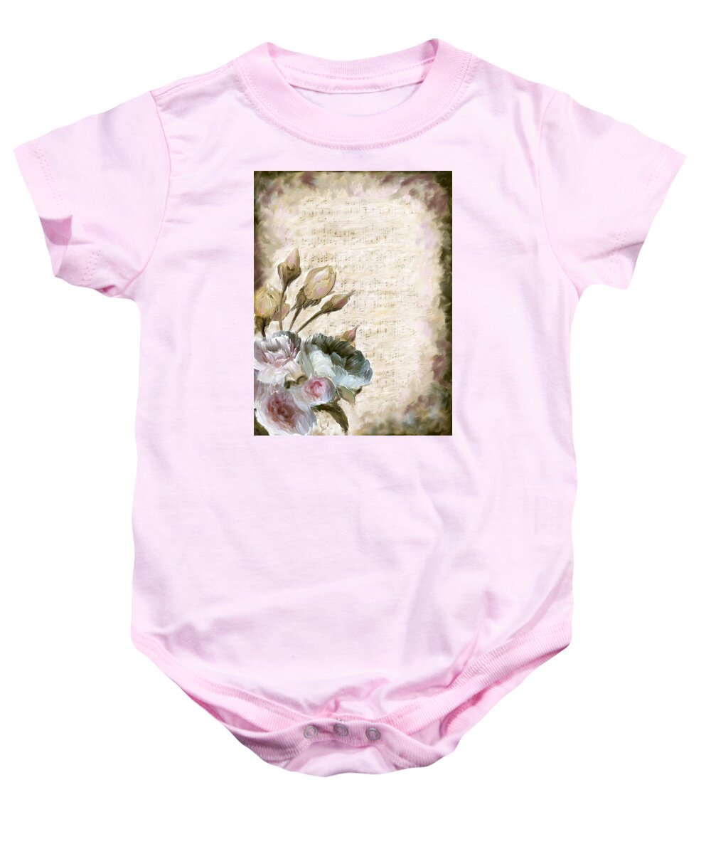 Floral Baby Onesie featuring the painting Ode to Love by Portraits By NC