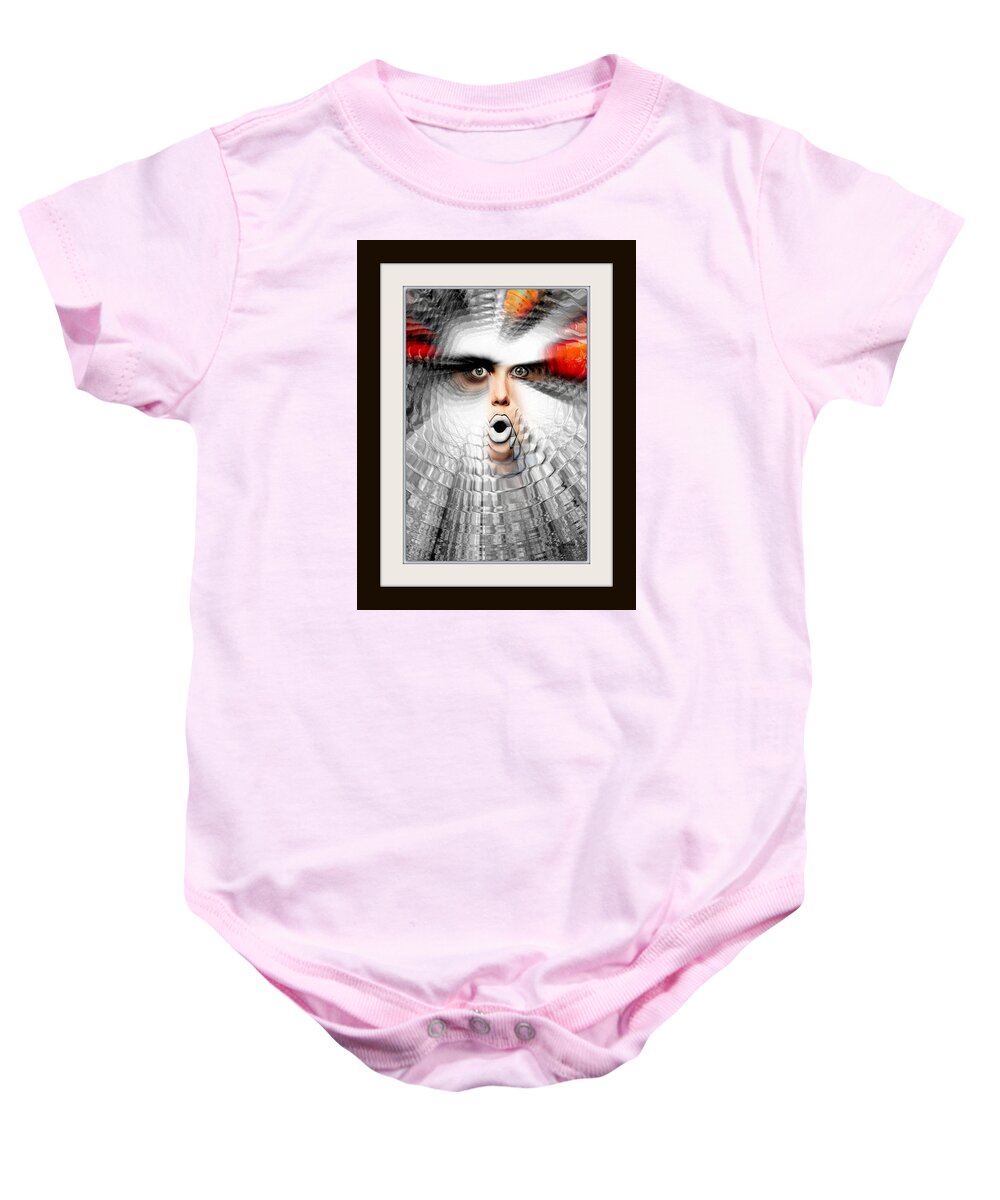 Art Baby Onesie featuring the painting OMG by Rafael Salazar