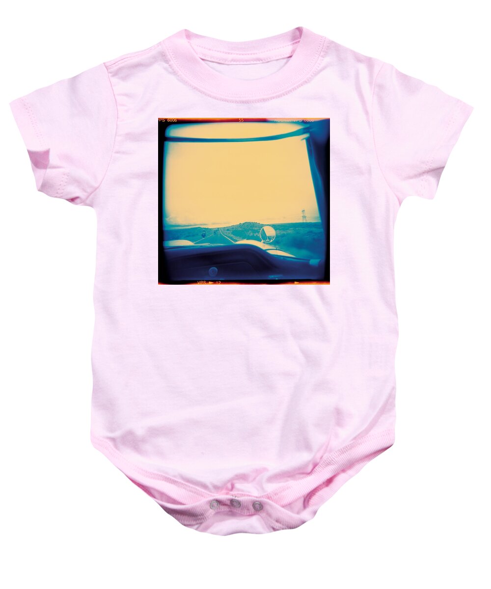 Arizona Baby Onesie featuring the photograph On the Road by Carol Whaley Addassi