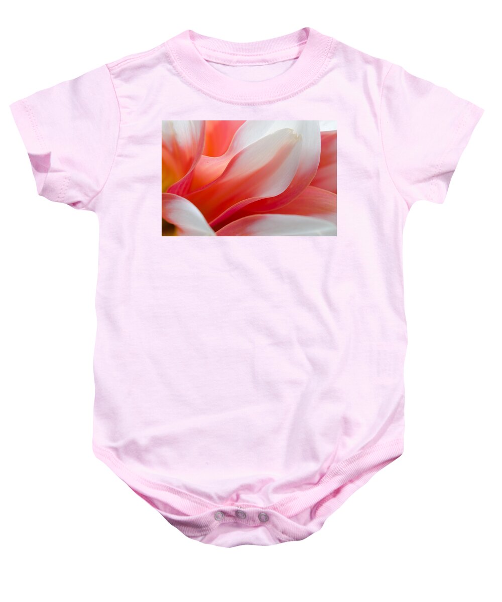 Dahlia Baby Onesie featuring the photograph Orange Dream by Kathy Paynter
