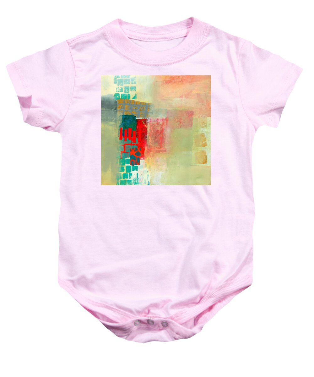 Abstract Baby Onesie featuring the painting Pattern Study #2 by Jane Davies