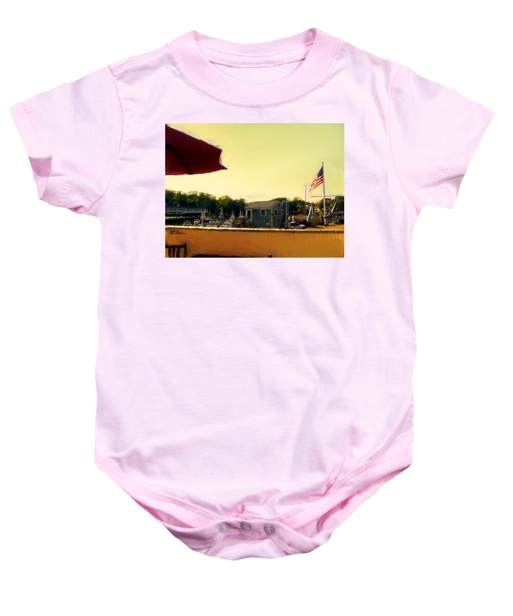  Fineartamerica.com Baby Onesie featuring the painting Perkin's Cove - Ogunquit ME - Number 3 by Diane Strain