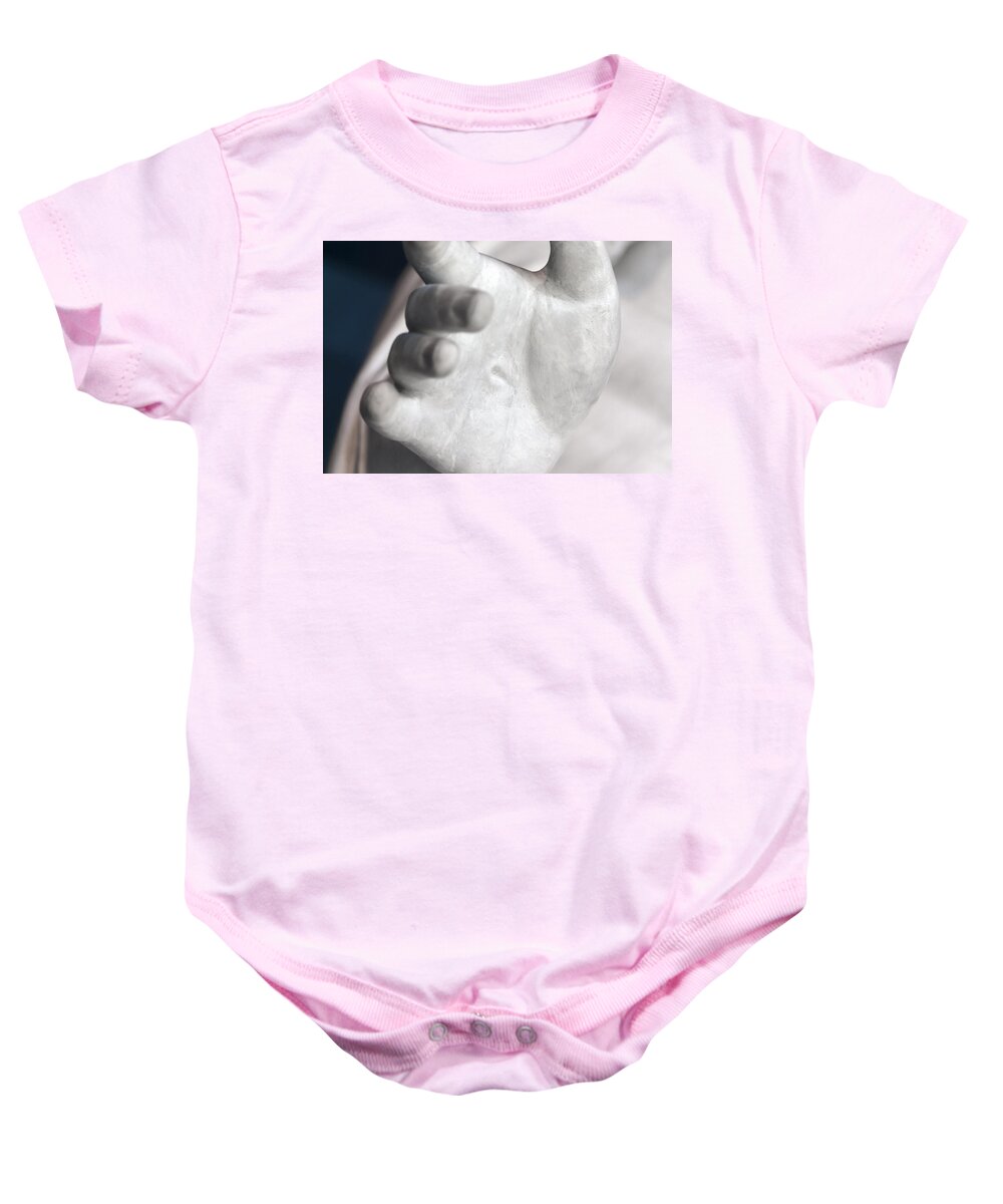Jesus Christ Baby Onesie featuring the painting Pierced by Greg Collins