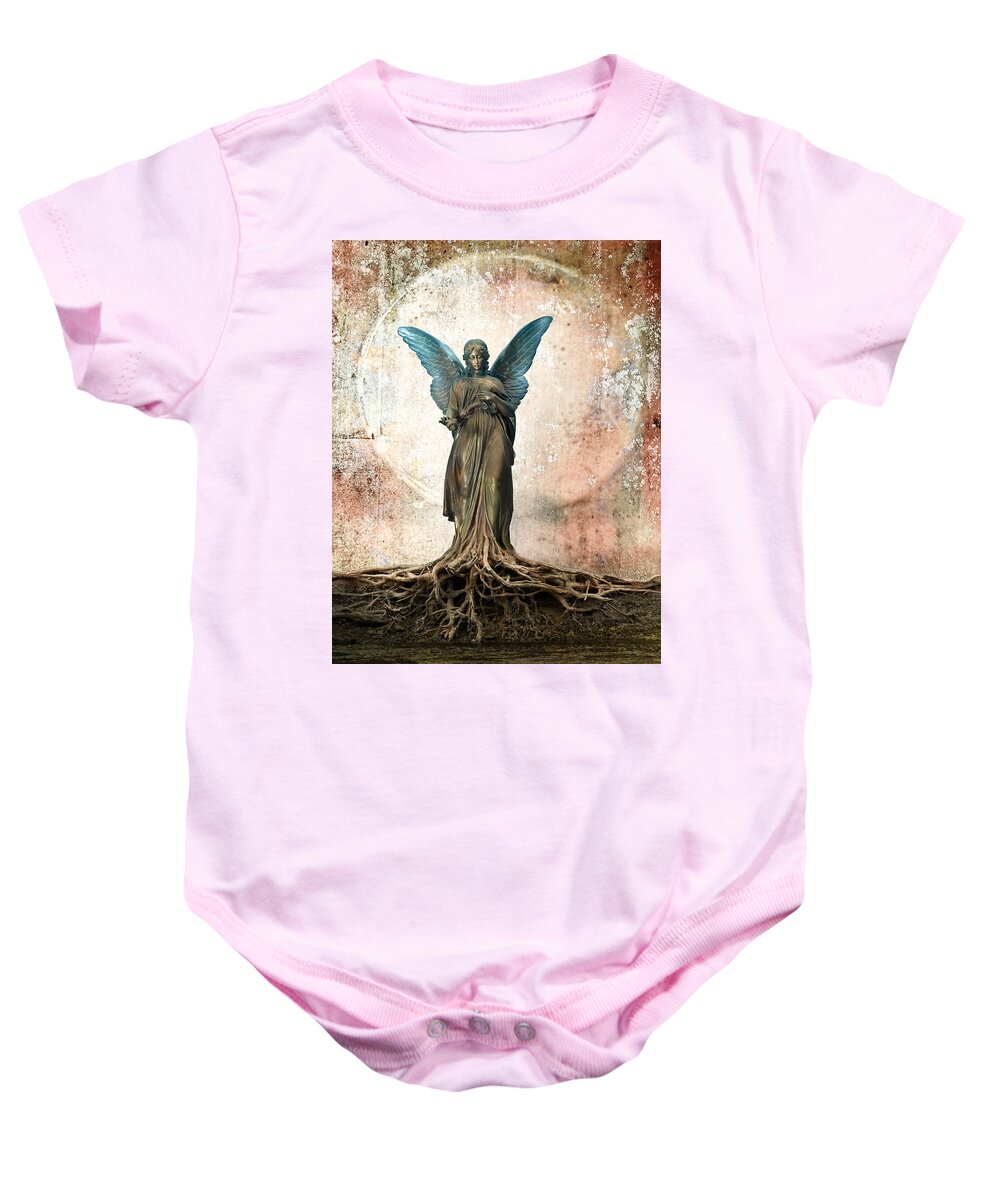Digital Baby Onesie featuring the digital art Roots of Religion by Rick Mosher
