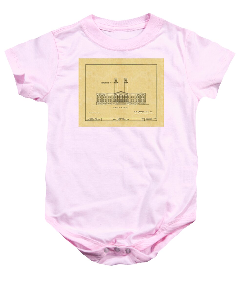 San Francisco Baby Onesie featuring the photograph San Francisco Mint Building by Andrew Fare