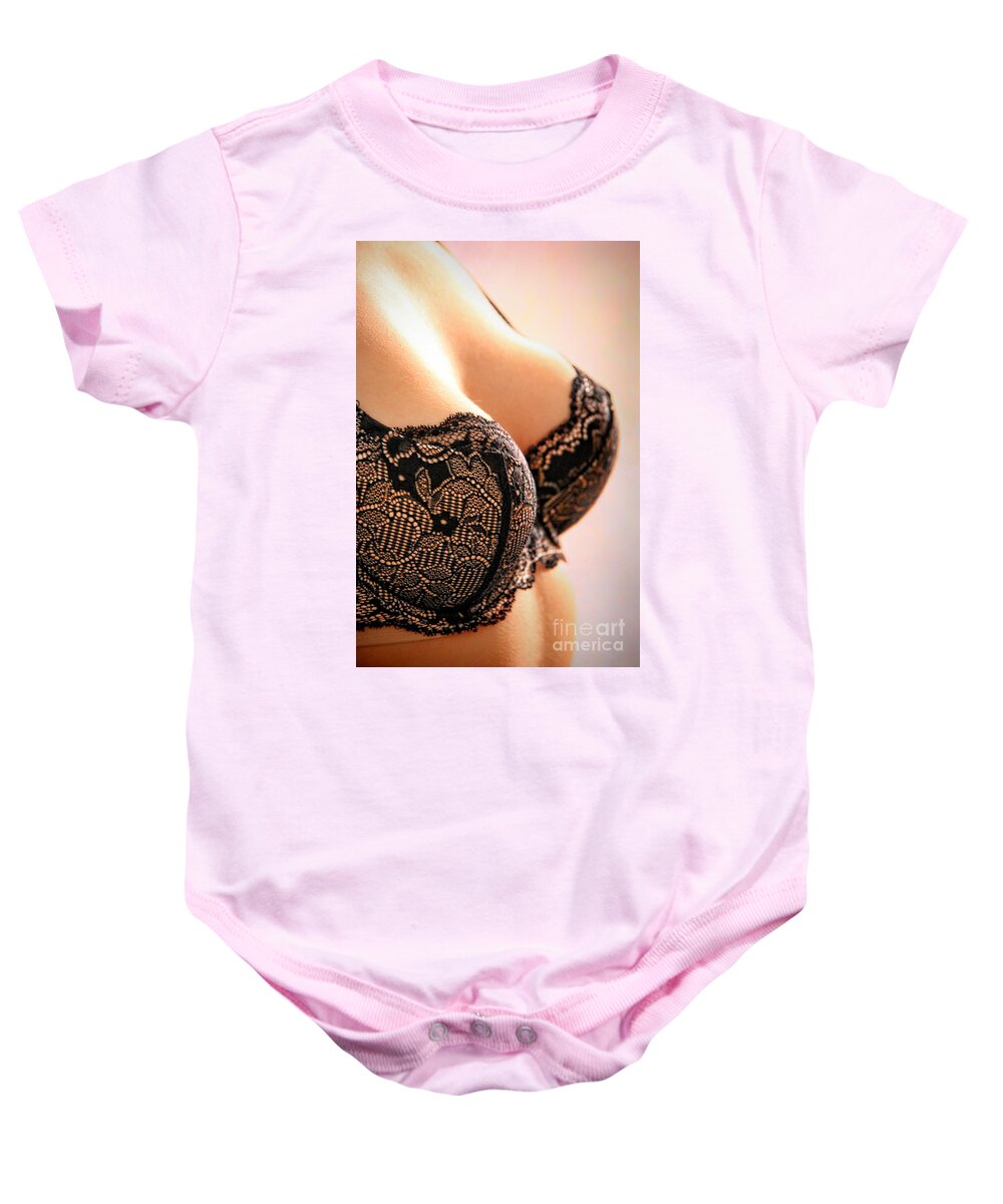Mariola Bitner Baby Onesie featuring the photograph Sensual Lace by Mariola Bitner