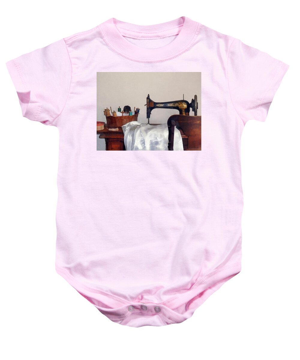 Sew Baby Onesie featuring the photograph Sewing Room by Susan Savad