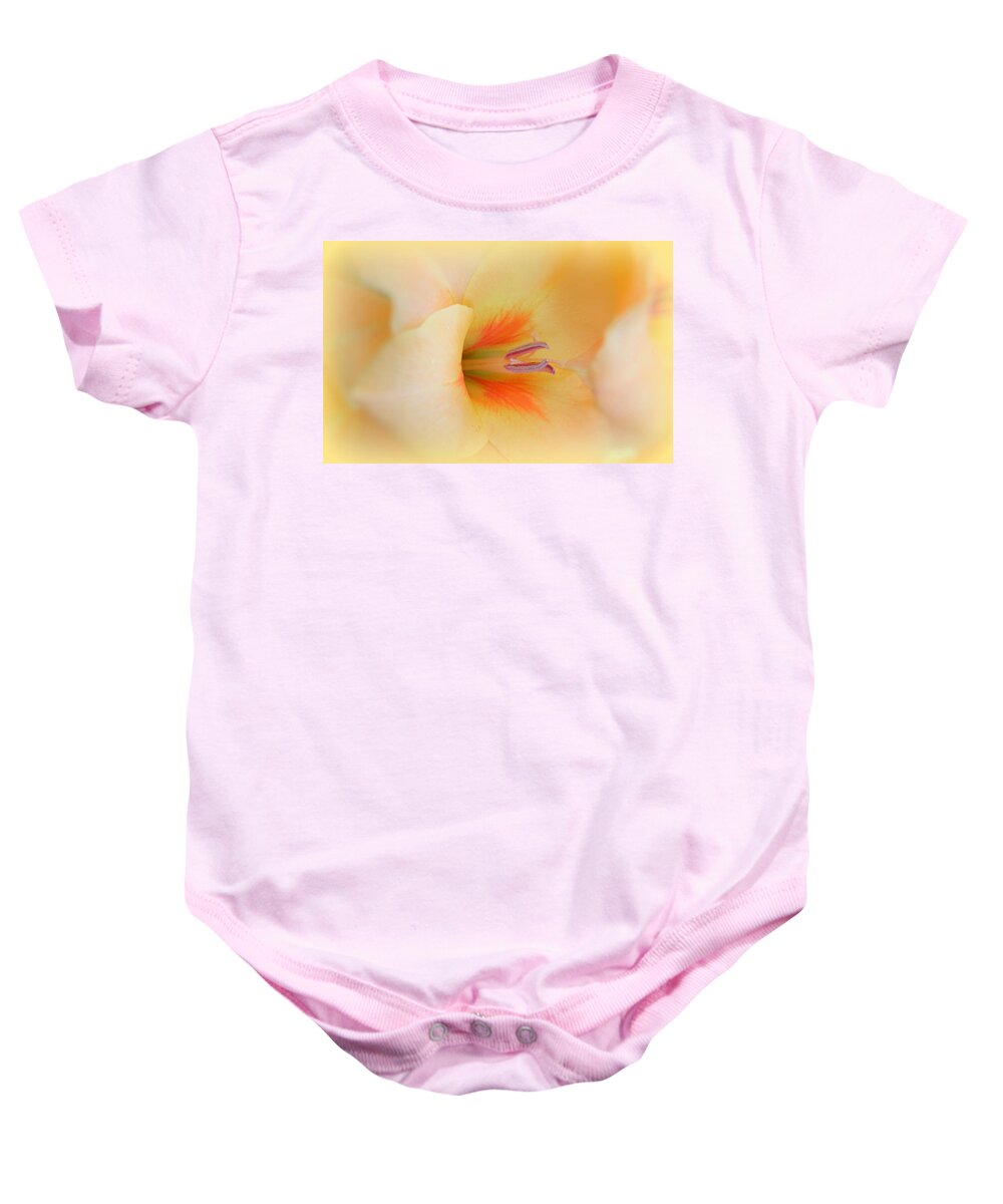 Flower Baby Onesie featuring the photograph Softly It Speaks by Kim Galluzzo