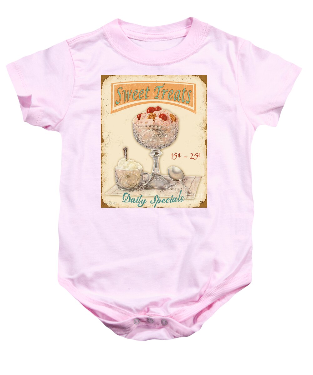 Jean Plout Baby Onesie featuring the digital art Sweet Treats by Jean Plout