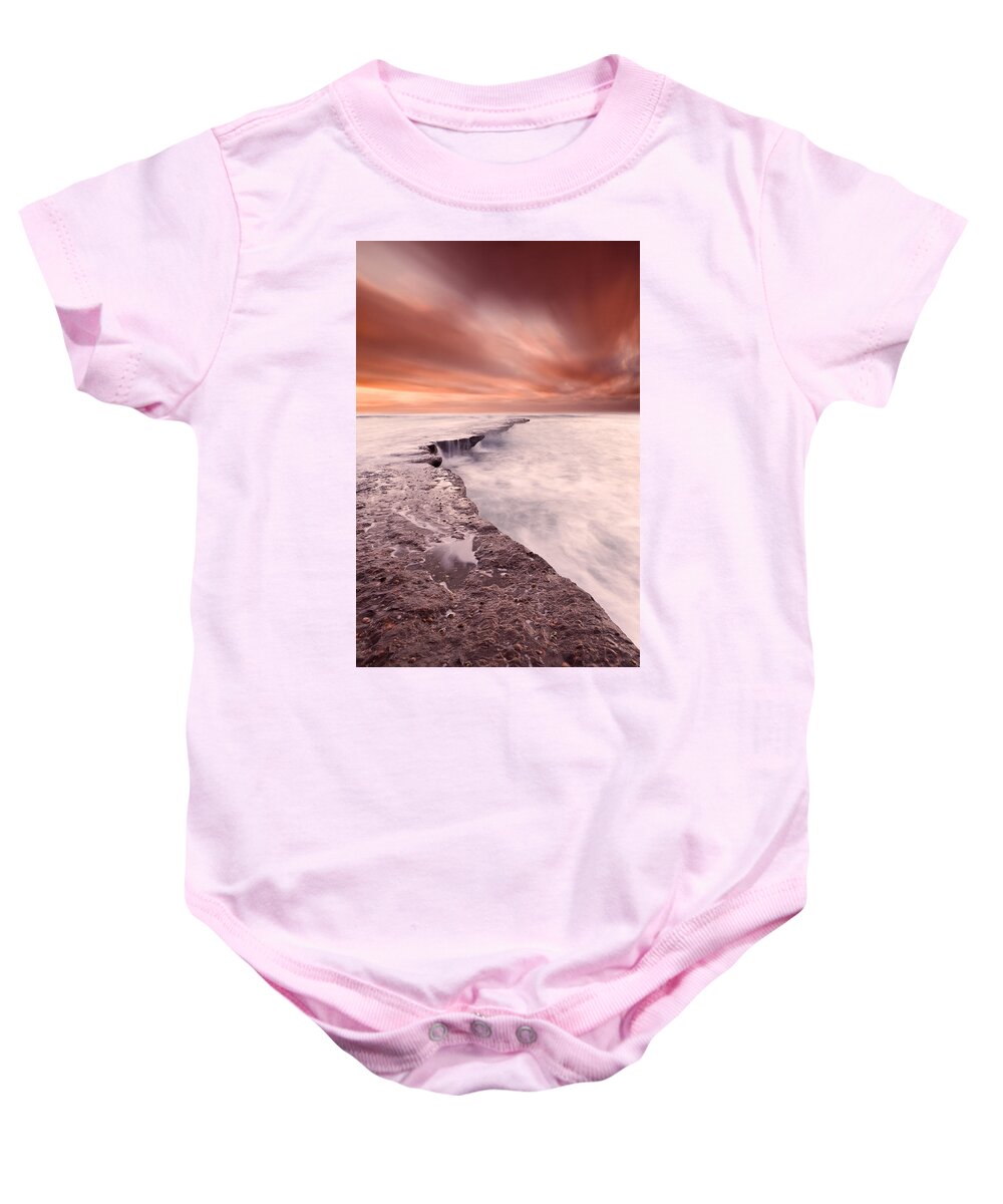 Beach Baby Onesie featuring the photograph The edge of earth by Jorge Maia
