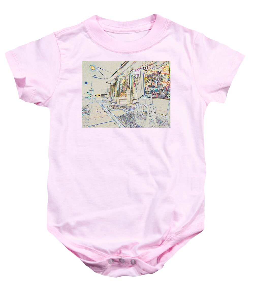 Shop Baby Onesie featuring the photograph The Grateful Shed - Antique Store by Susan Carella