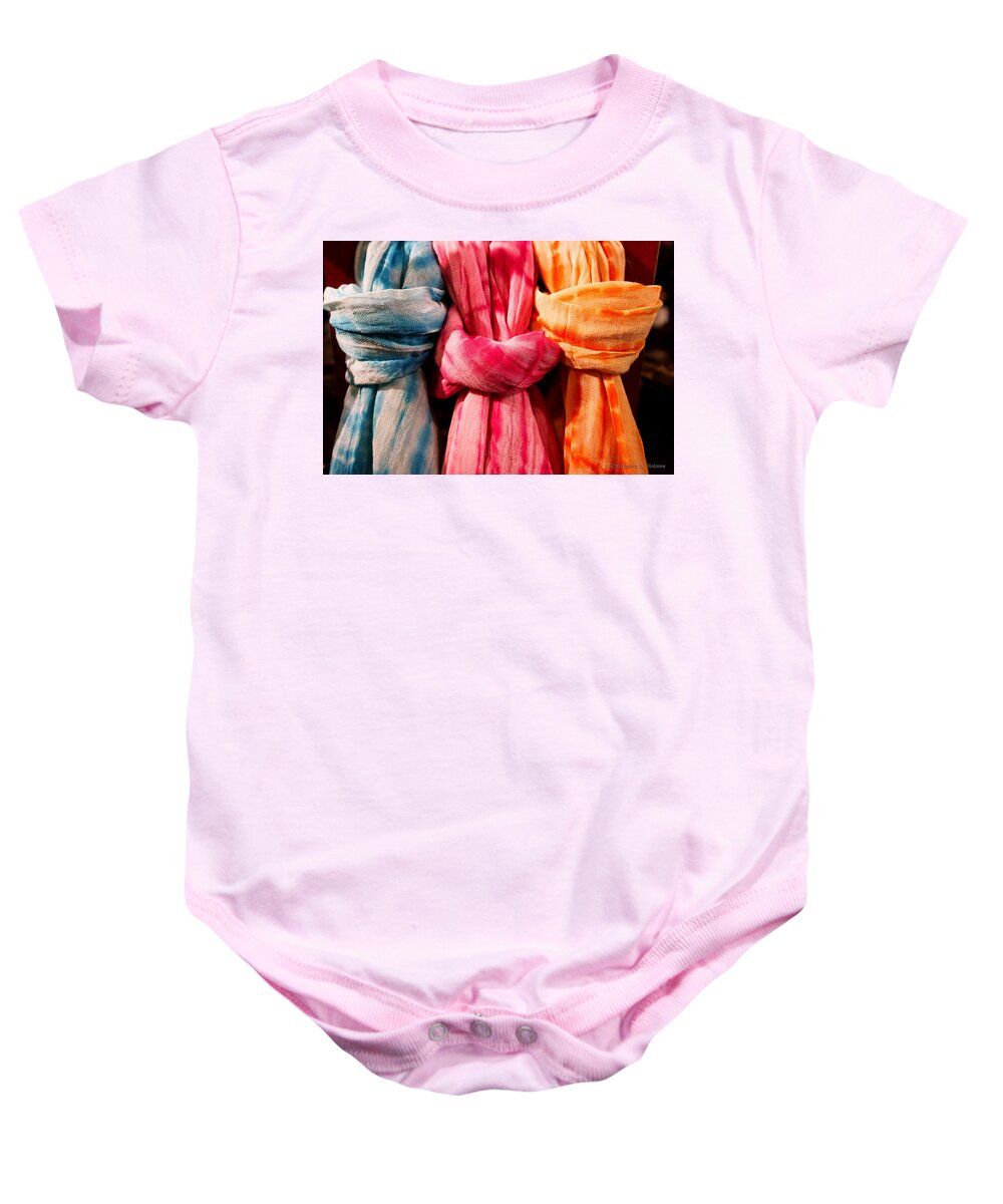Christopher Holmes Photography Baby Onesie featuring the photograph Three Tie-Dye Knots by Christopher Holmes