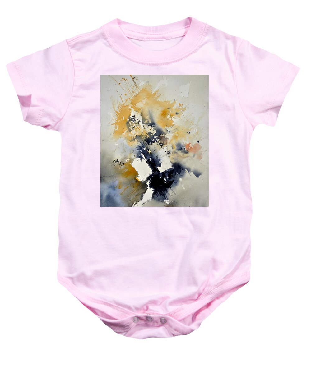 Abstract Baby Onesie featuring the painting Watercolor 311082 by Pol Ledent
