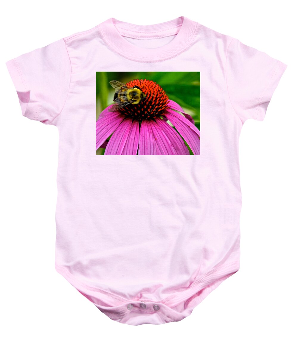 Flower Baby Onesie featuring the photograph Weeping Willow Flower by Frozen in Time Fine Art Photography