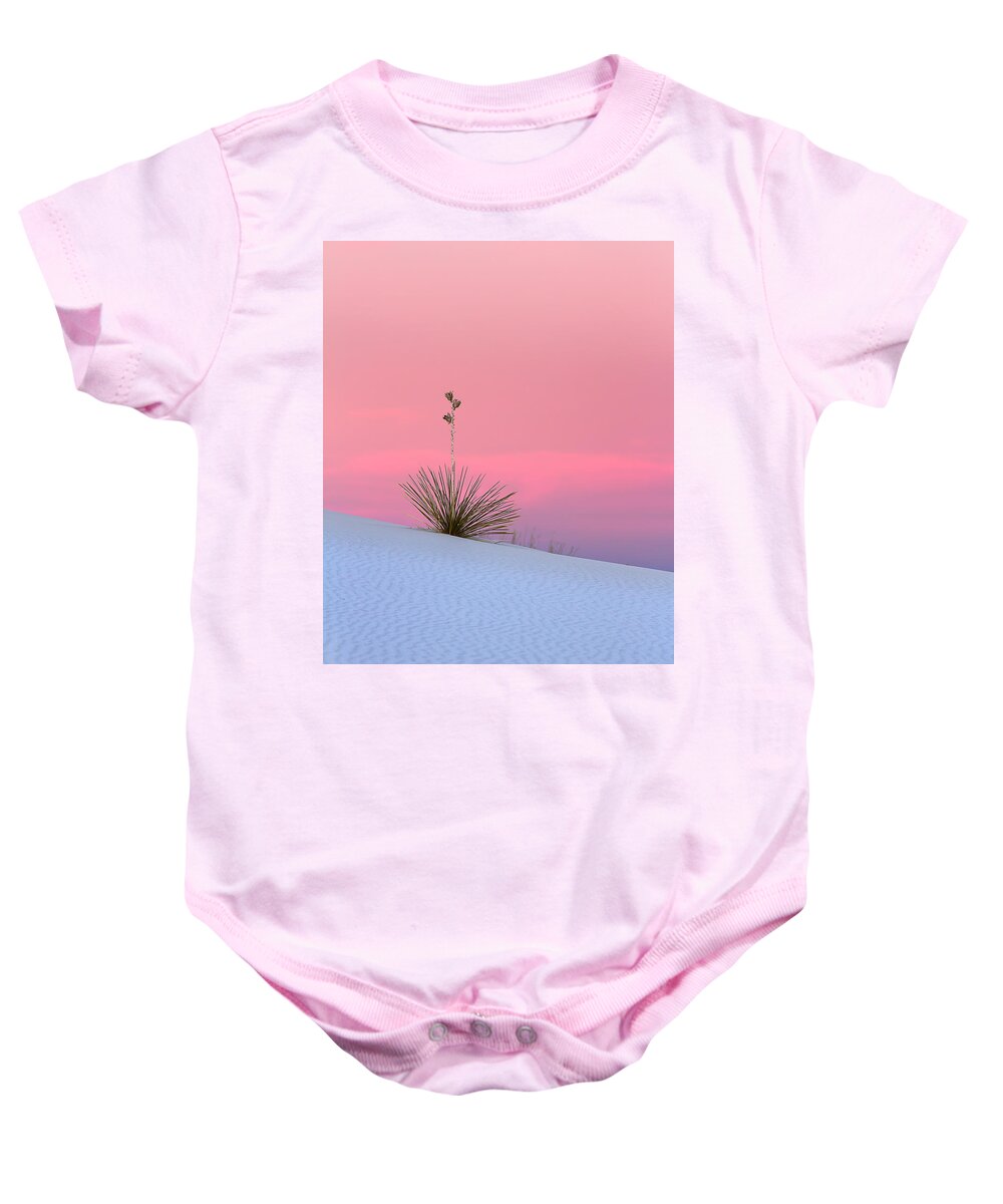 Colorado Baby Onesie featuring the photograph Yucca on Pink and White by Kristal Kraft