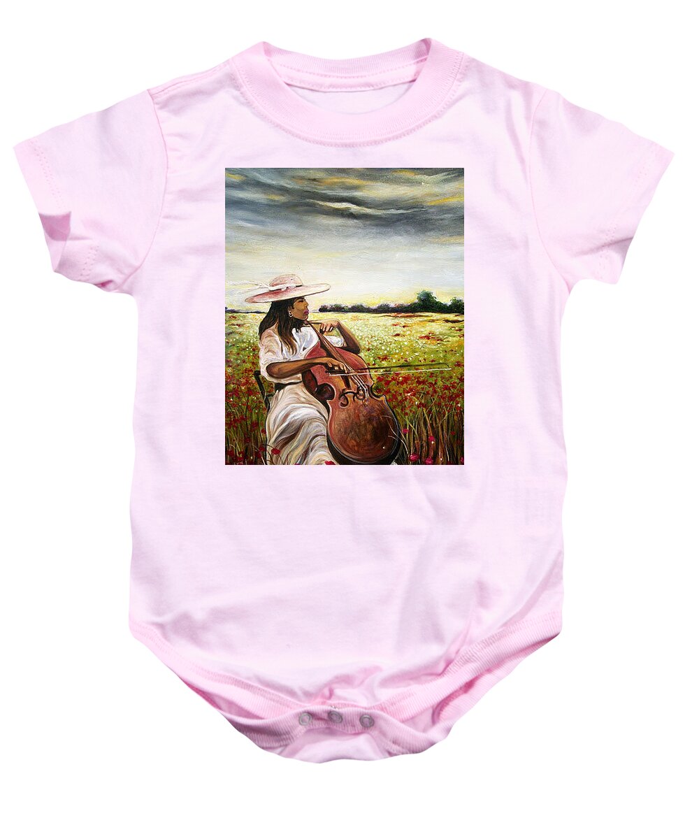 African American Art By Artist Emery Franklin Baby Onesie featuring the painting Home #1 by Emery Franklin