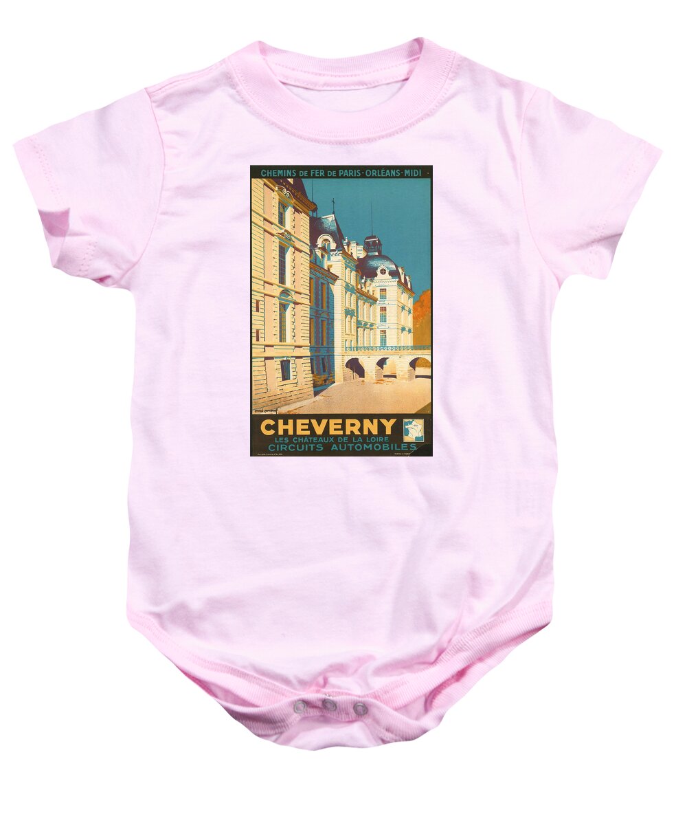 Ancient Baby Onesie featuring the digital art Chateau de Cheverny by Georgia Clare