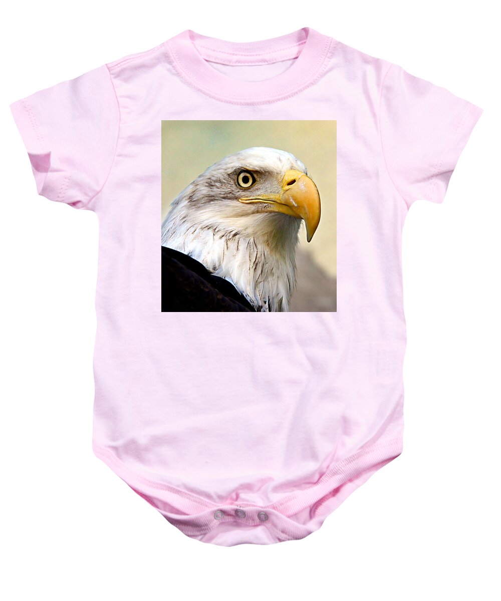 Animals Baby Onesie featuring the photograph Eagle Portrait by Jean Noren