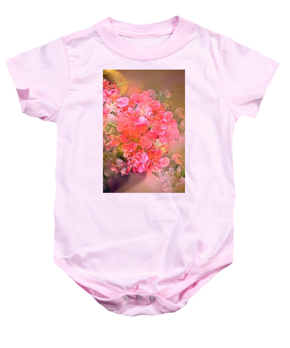 Floral Baby Onesie featuring the photograph Geranium 10 by Pamela Cooper