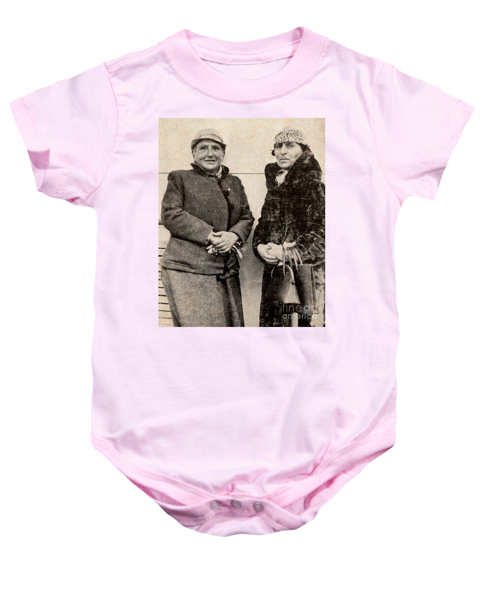 History Baby Onesie featuring the photograph Gertrude Stein And Alice B. Toklas by Photo Researchers