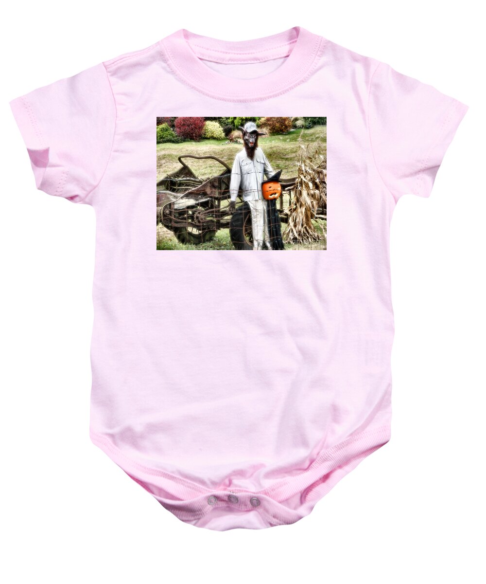 Halloween Baby Onesie featuring the photograph Halloween On The Farm by Rory Siegel
