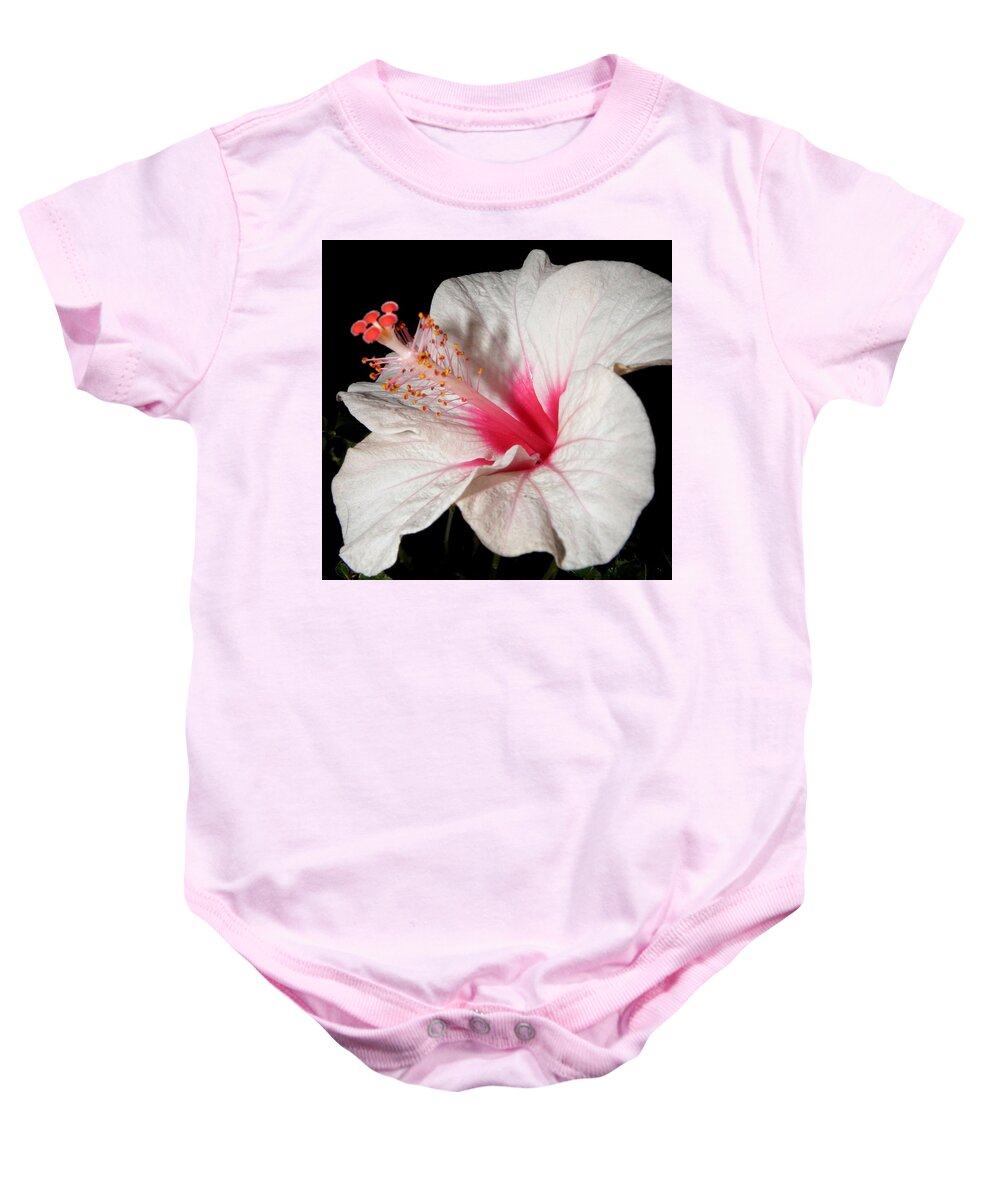 Hibiscus Baby Onesie featuring the photograph In All Its Glory by Kim Galluzzo