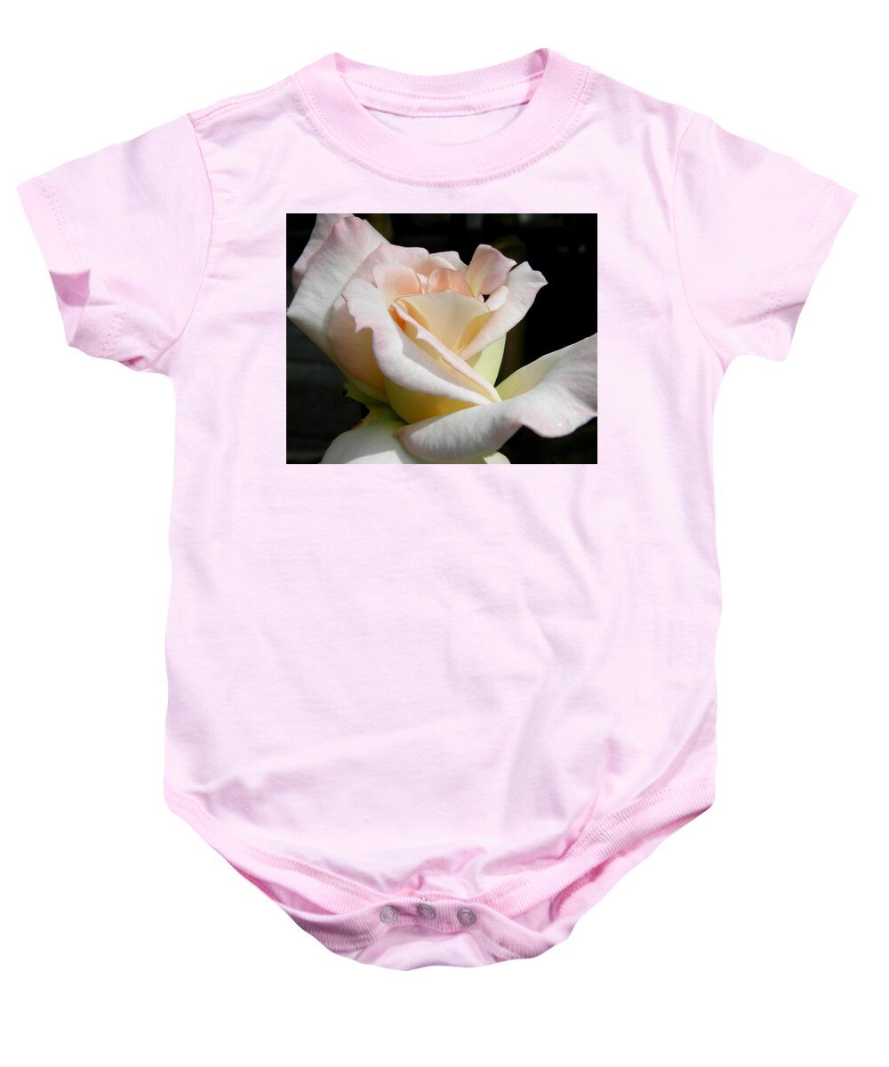 Rose Baby Onesie featuring the photograph Pedals Of Beauty by Kim Galluzzo