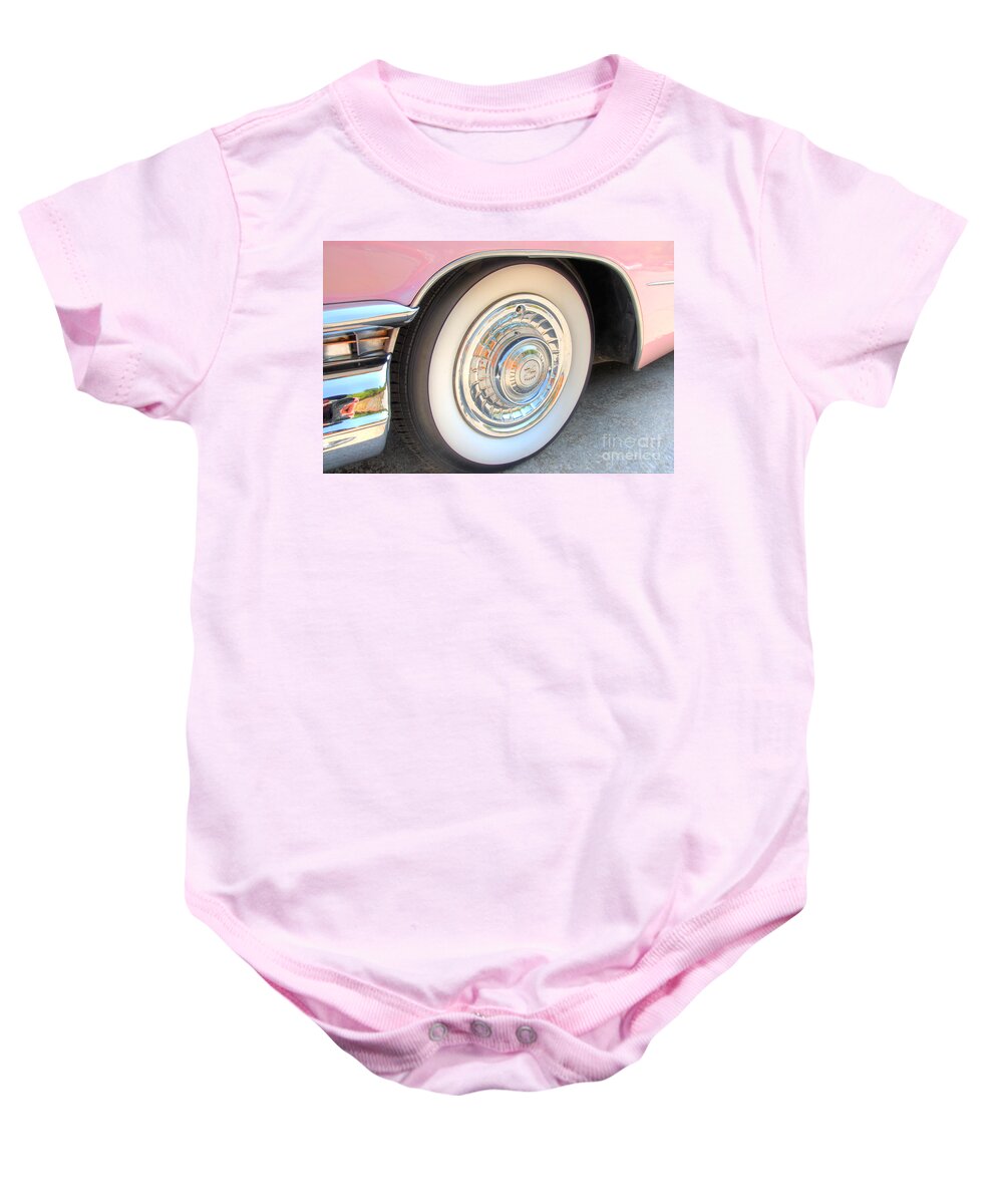 Cadillac Baby Onesie featuring the photograph Pretty In Pink by Anthony Wilkening