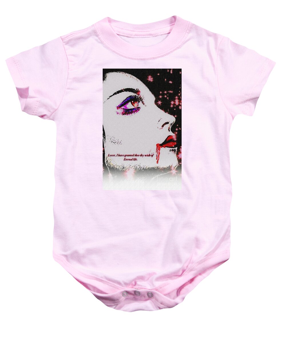 Blair Stuart Baby Onesie featuring the photograph She gave her lover the gift of Eternal Life by Blair Stuart