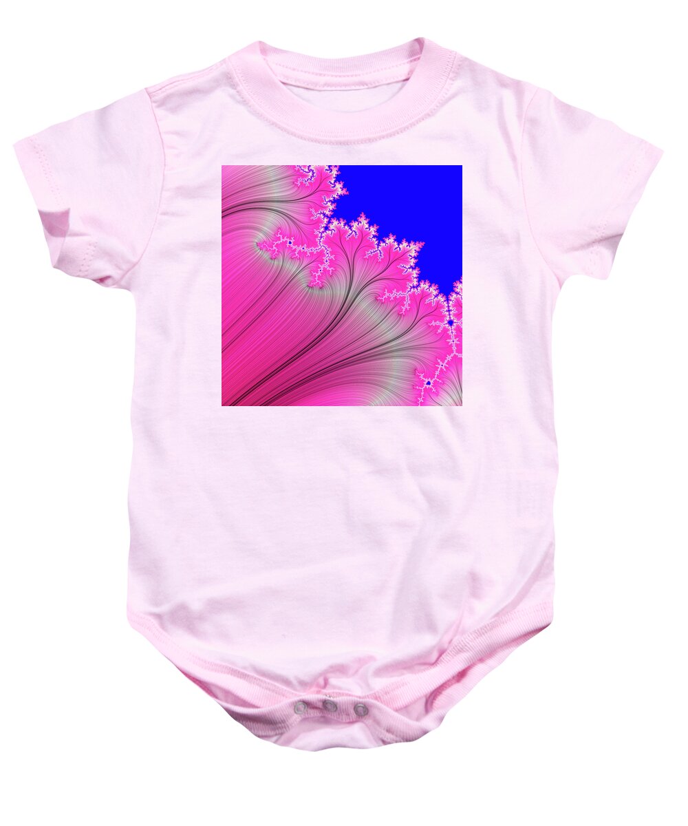 Abstract Baby Onesie featuring the digital art Summer Breeze by Carolyn Marshall