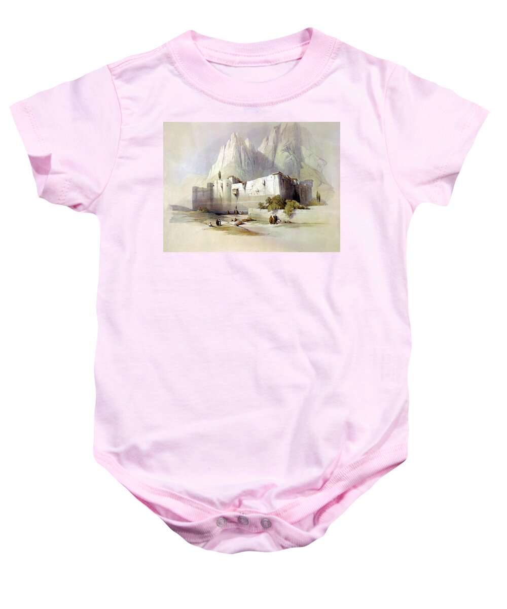 Mount Baby Onesie featuring the photograph The convent of St. Catherine Mount Sinai by Munir Alawi