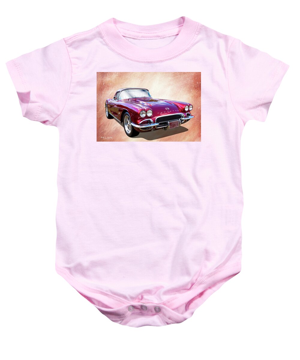 Car Baby Onesie featuring the photograph 62 Vette #1 by Keith Hawley