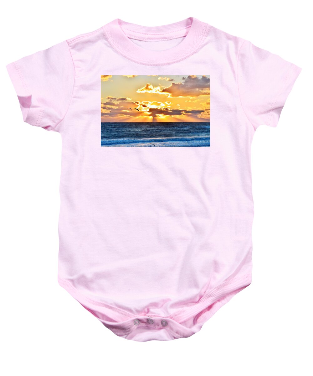 Obx Baby Onesie featuring the photograph Nags Head Sunrise #1 by Barbara Ann Bell