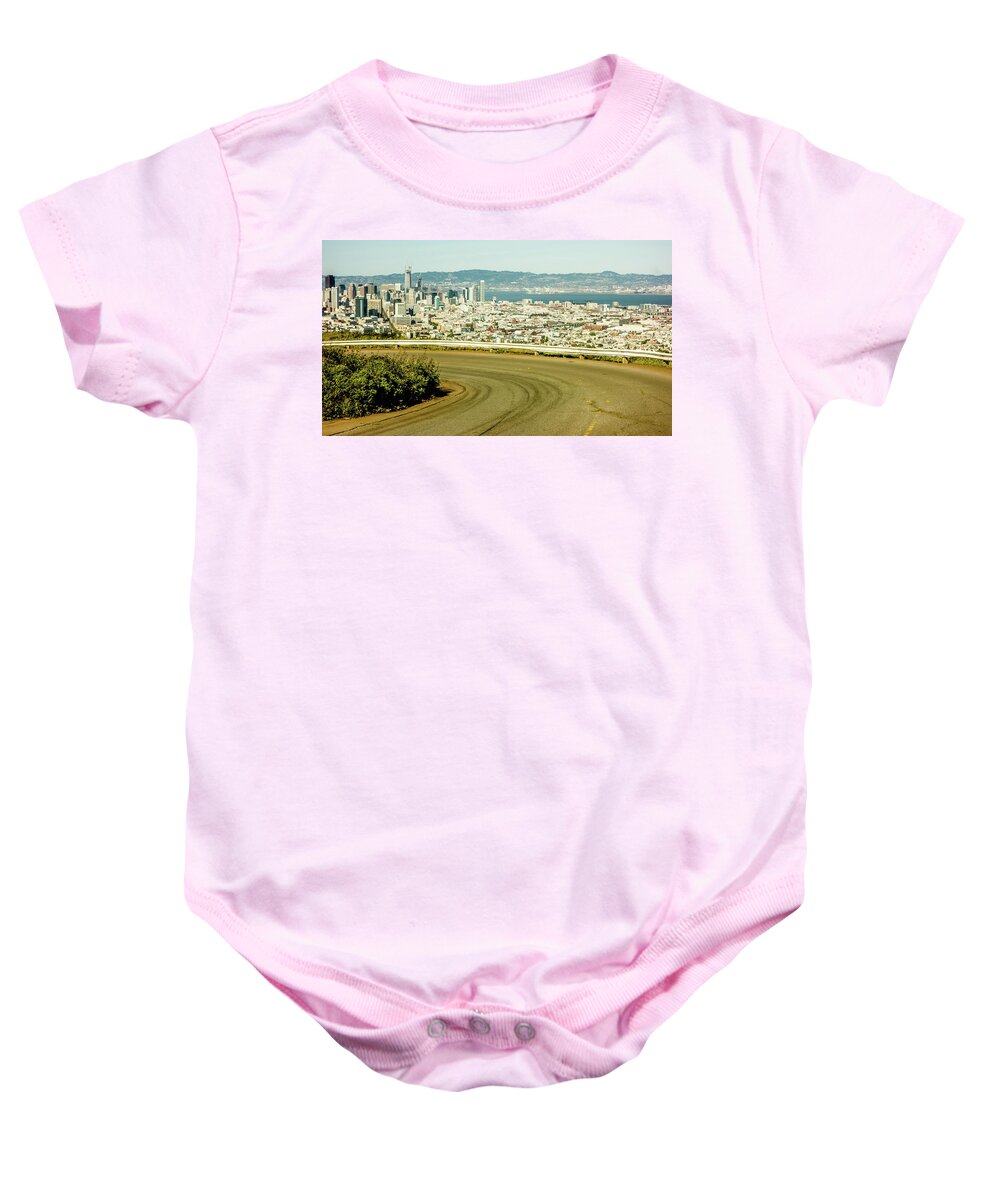 Downtown Baby Onesie featuring the photograph San Francisco California Downtown And Surroundings #1 by Alex Grichenko
